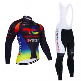 Fietskleding (Fietsshirt Lange Mouw + Lange Koersbroek) 2021 Team TotalEnergies N002